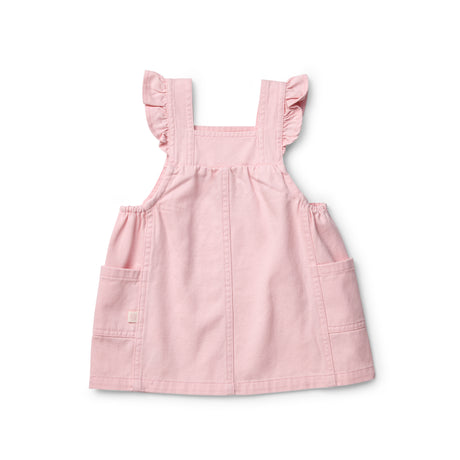 Pink Denim Frill Dress