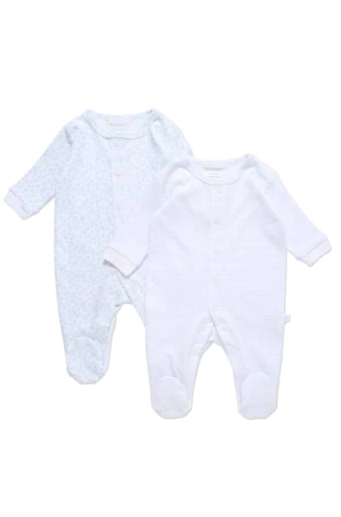 Blue Dots and Stripes Studsuits 2 pack