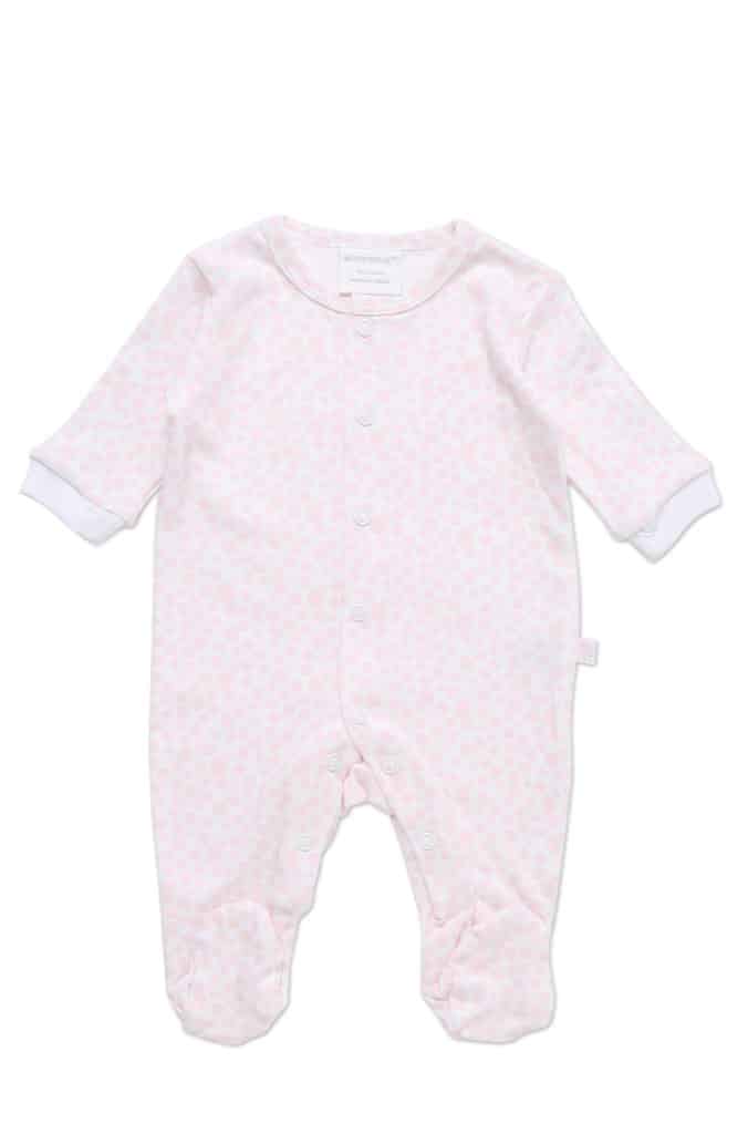 Pink 2 pack Studsuits Dots and Stripes