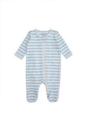 Whales and Blue Stripe Zipsuits 2 Pack