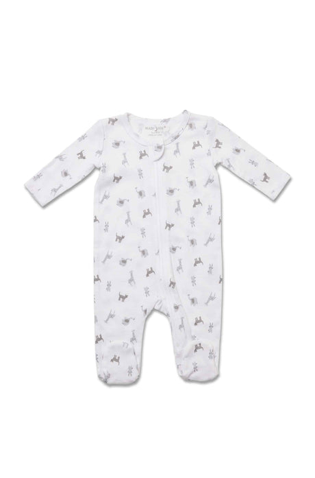 Grey Animals Zipsuit 2 pack