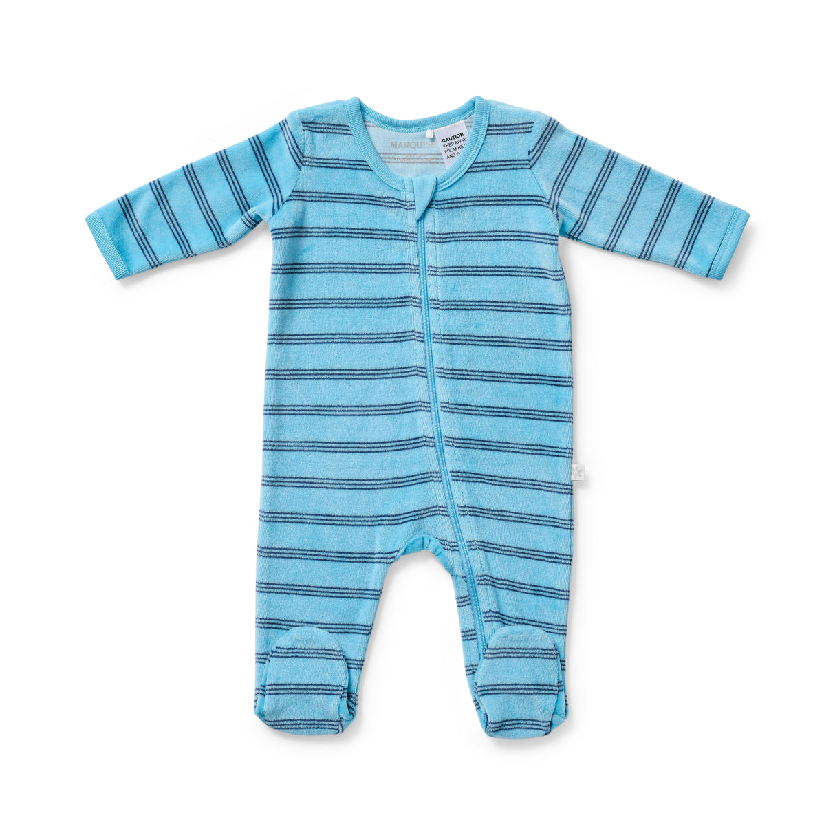 Velour Stripe Zipsuit