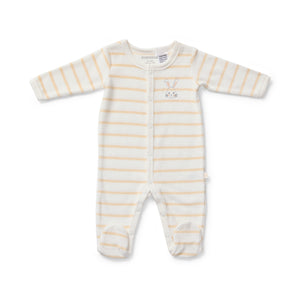 Bunny Stripe Velour Studsuit
