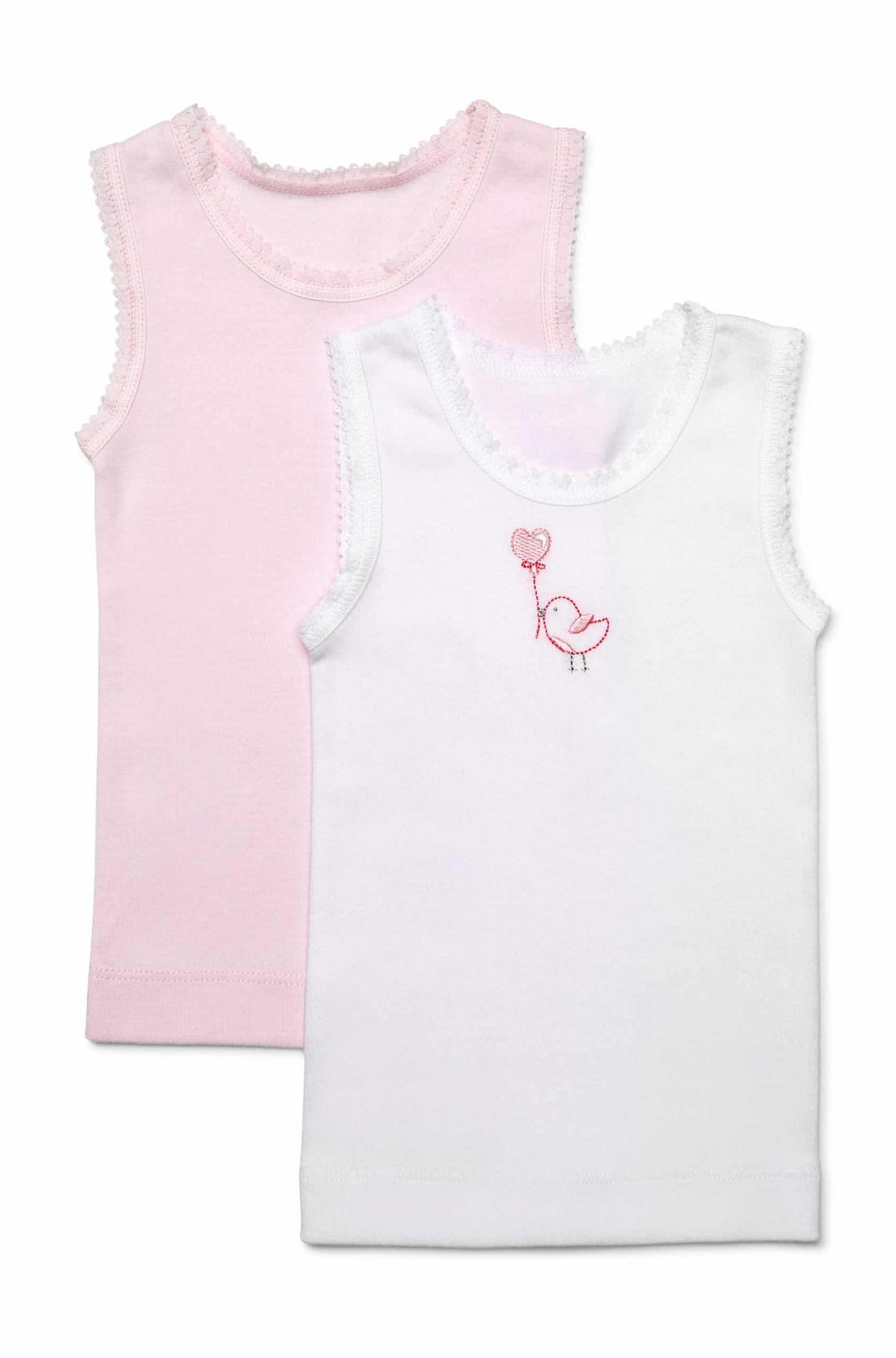 Girls Birdy Singlets 2 Pack