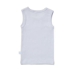 Blue and White Acorn Singlet 2 Pack