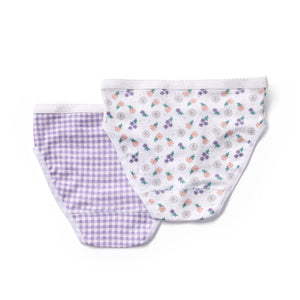Girls Gingham Floral Underwear 2 Pack