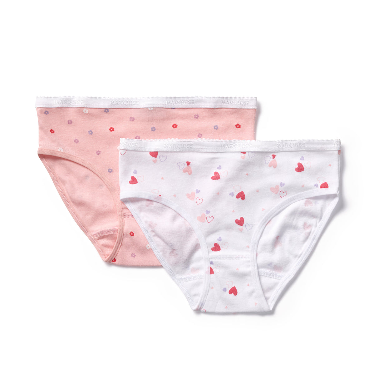 Girls Hearts Underwear 2 Pack