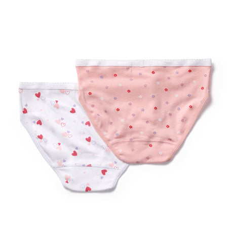 Girls Hearts Underwear 2 Pack