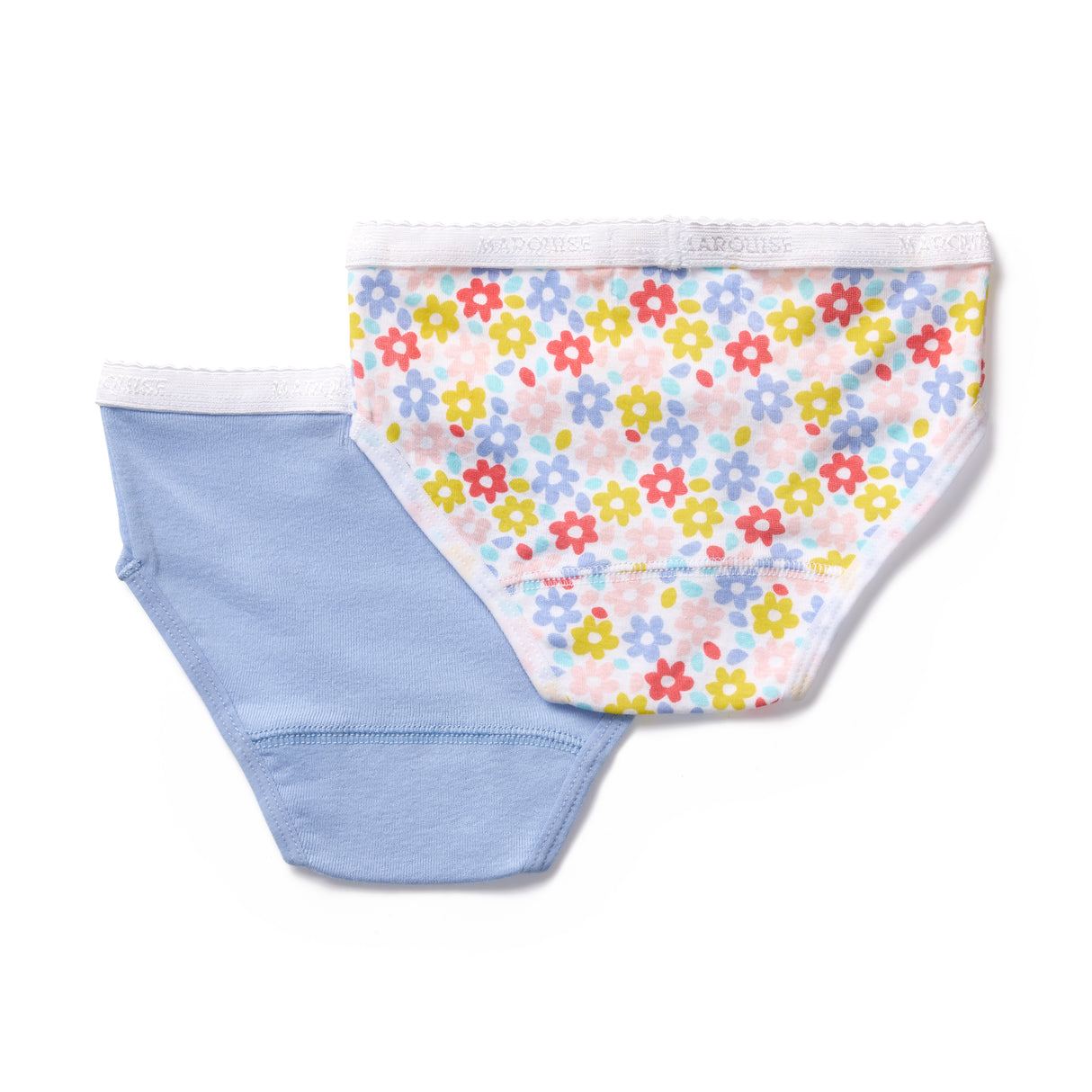 Girls Blue Floral Underwear 2 Pack