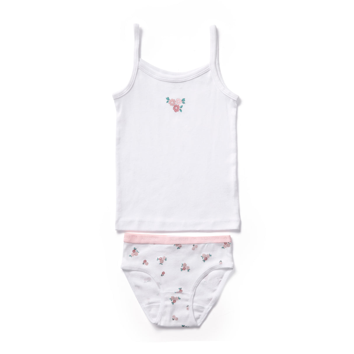 Girls Floral Singlet & Underwear 2 Pack
