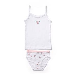 Girls Floral Singlet & Underwear 2 Pack