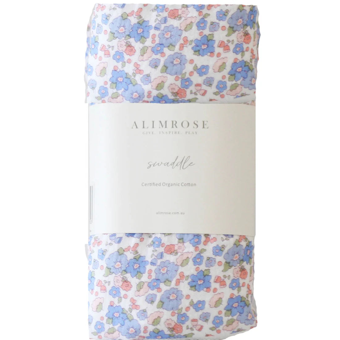 Alimrose Muslin Swaddle Lilly Blue