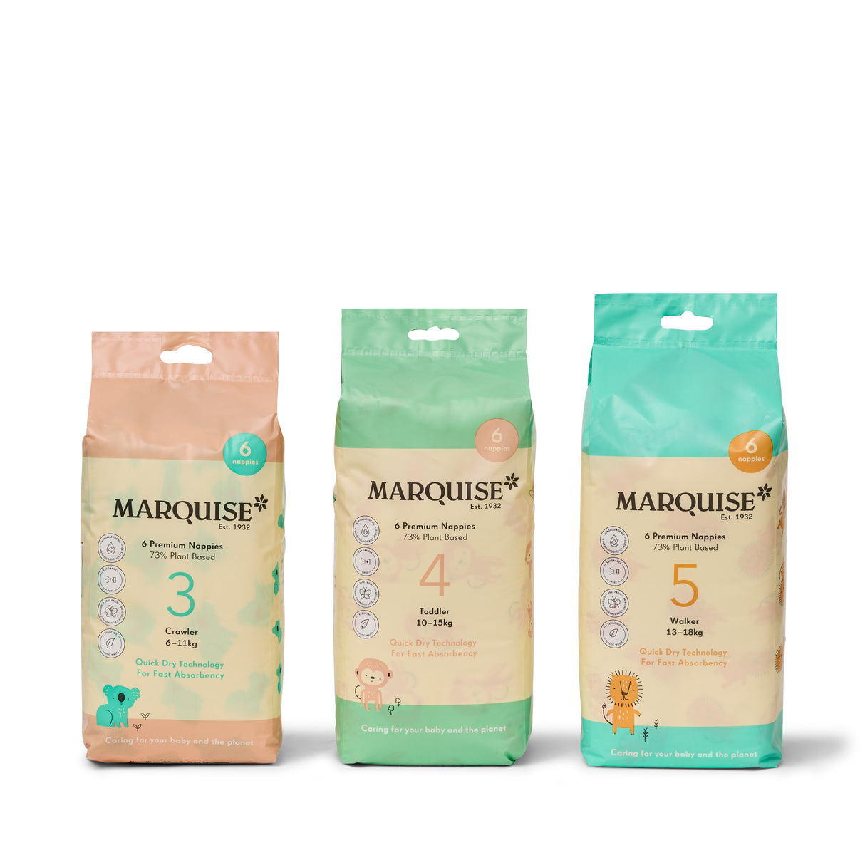 Marquise Hypoallergenic Nappies Sample 6pk