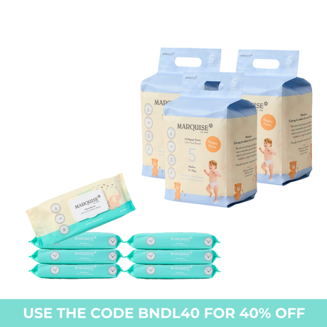 Marquise Hypoallergenic Nappies & Wipes Starter Bundle