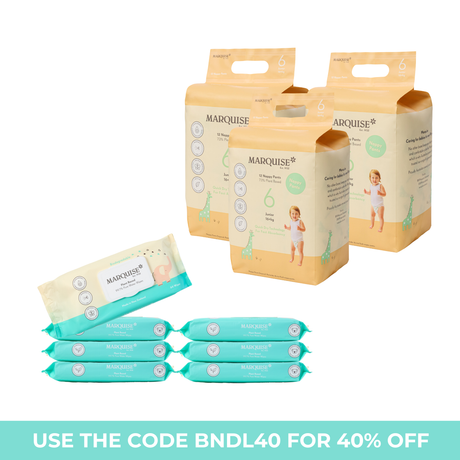 Marquise Hypoallergenic Nappies & Wipes Starter Bundle