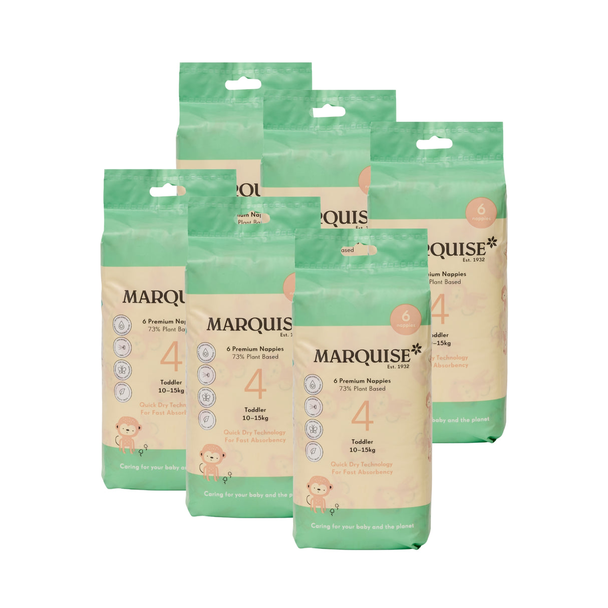 Hypoallergenic Nappies Size 4 - 6 Sample Packs (36 Nappies)