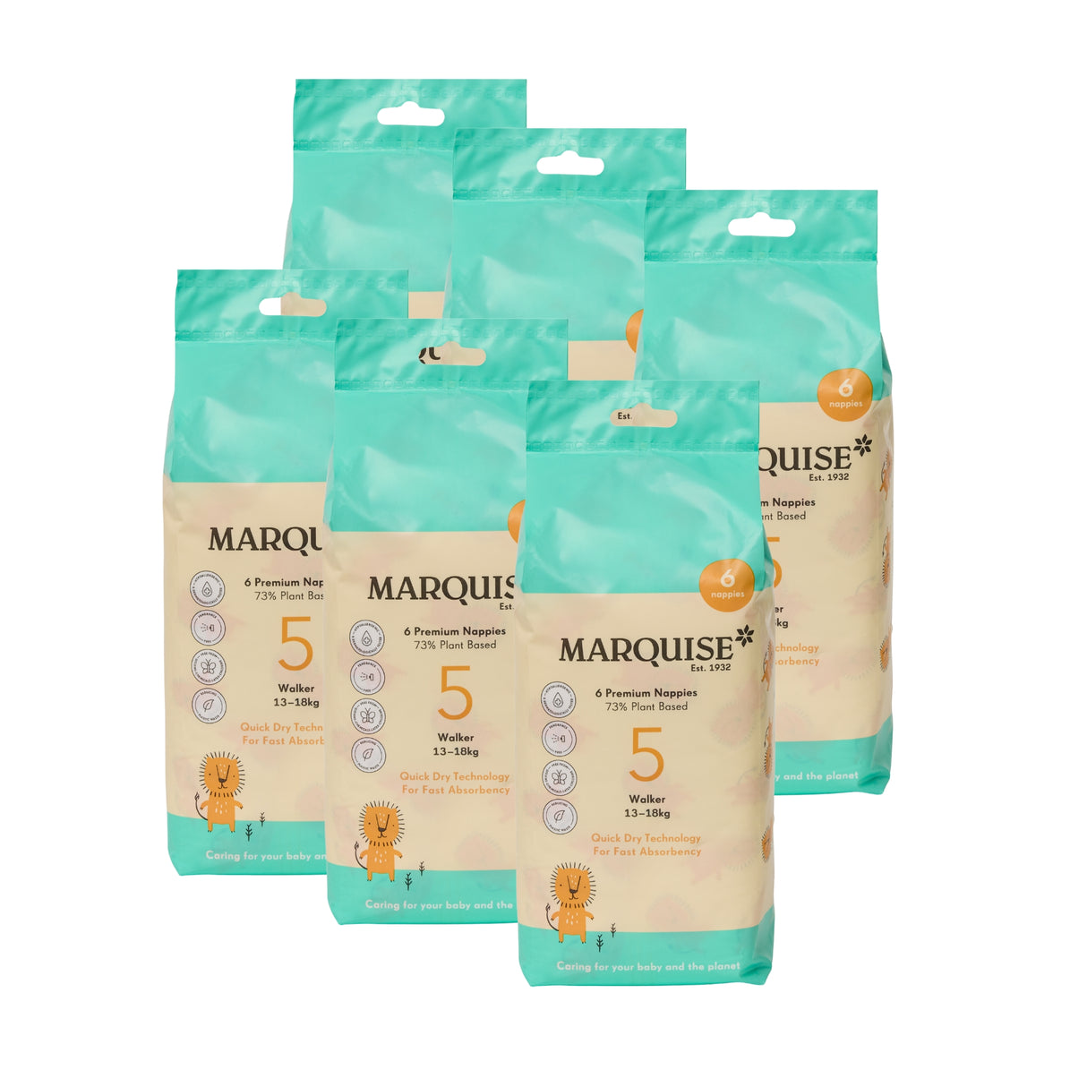 Hypoallergenic Nappies Size 5 - 6 Sample Packs (36 Nappies)