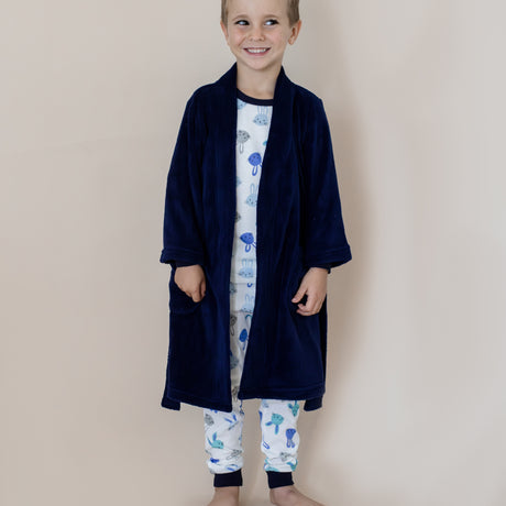 Navy Dressing Gown