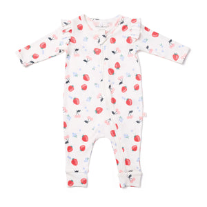 Field of Berries Frill Zipsuit
