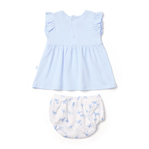 Seascape Floral Dress & Bloomer Set