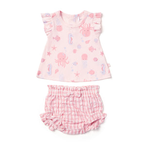 Seascape Top & Woven Bloomer Set