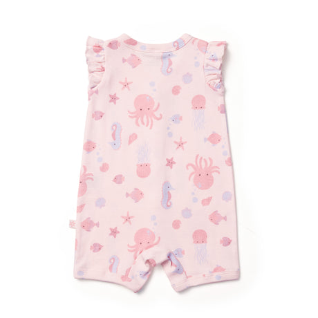 Seascape Flutter Sleeve Romper