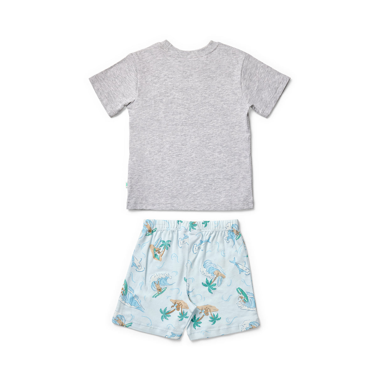 Surfs Up Grey Short Sleeve Pyjama Set