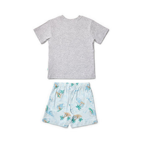 Surfs Up Grey Short Sleeve Pyjama Set