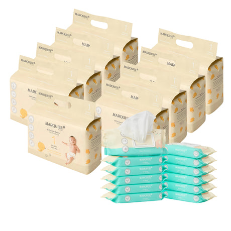 Marquise Hypoallergenic Nappies and Water Wipes Bundle Subscription