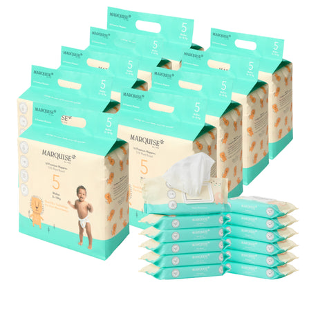 Marquise Hypoallergenic Nappies and Water Wipes Bundle Subscription