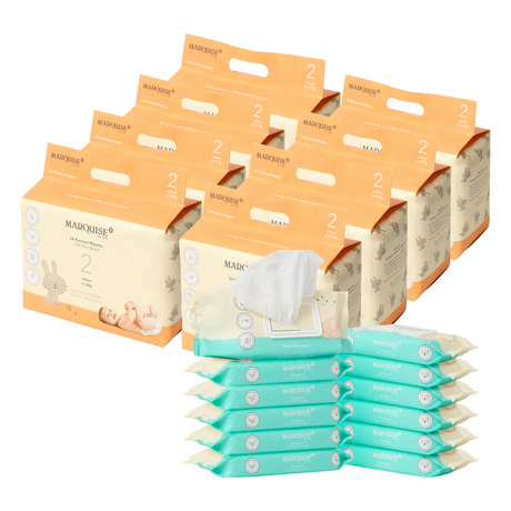 Marquise Hypoallergenic Nappies and Water Wipes Bundle Subscription