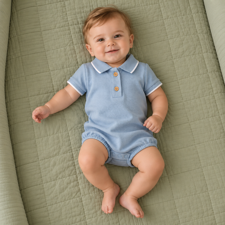 Bert's Backyard Pique Polo Bodysuit