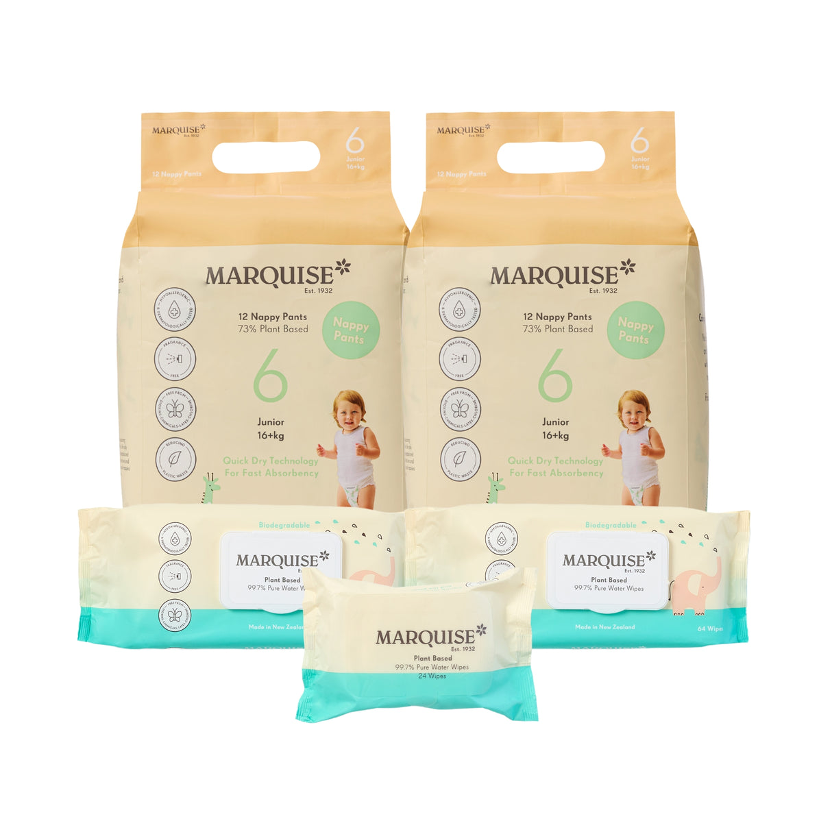 Marquise Hypoallergenic Nappies & Wipes Starter Pack