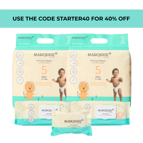 Marquise Hypoallergenic Nappies & Wipes Starter Pack