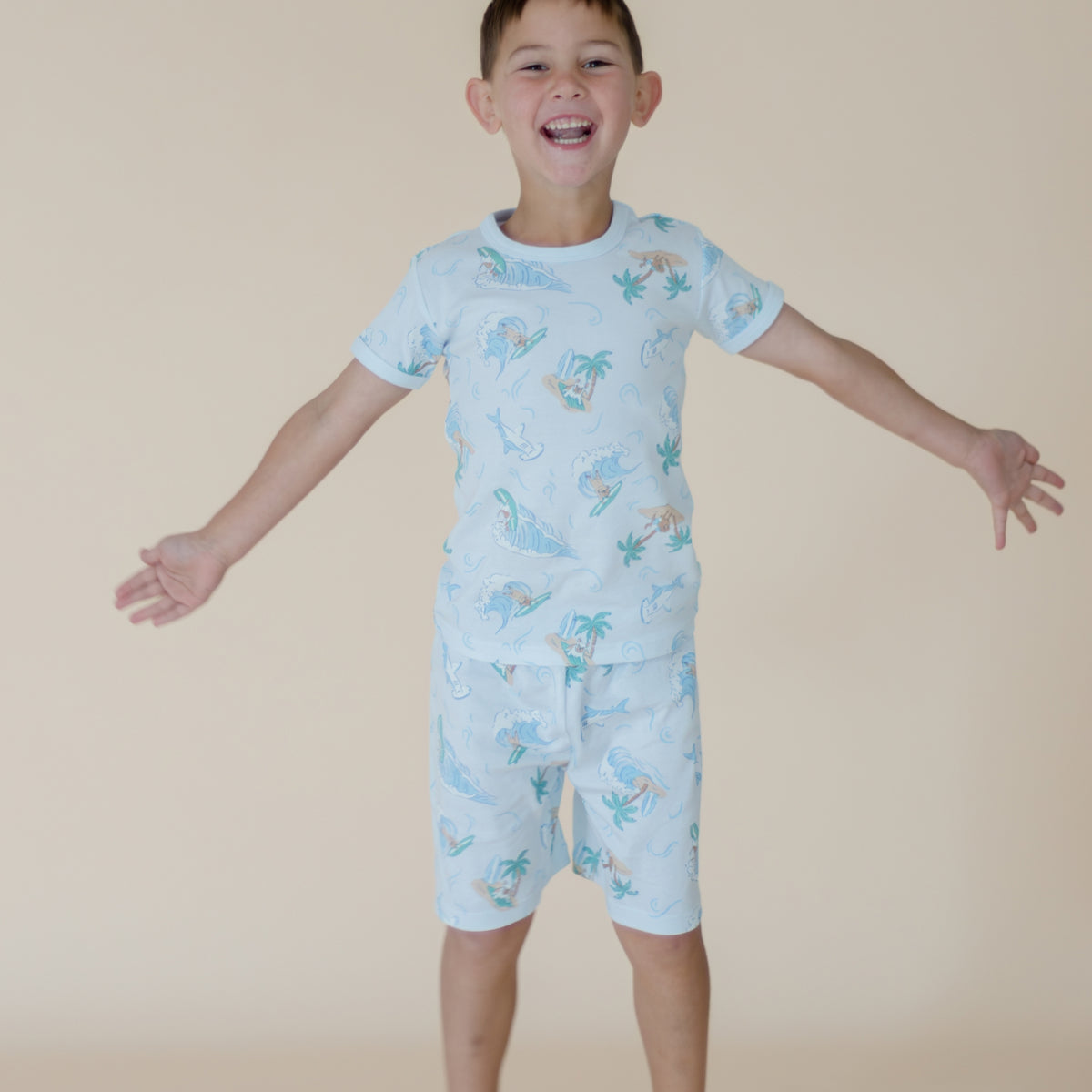 Surfer Dog Short Sleeve Pyjama Set