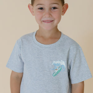Surfs Up Grey Short Sleeve Pyjama Set