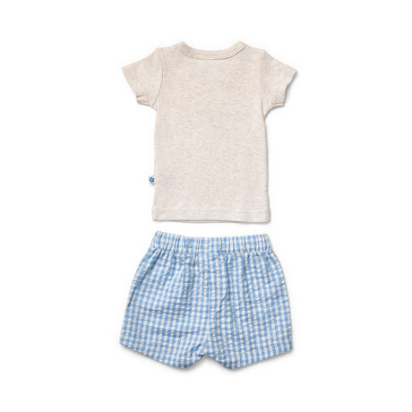 Sunday Funday Tee & Woven Gingham Shorts Set