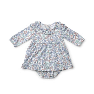 Winter Fields Floral Bodysuit Dress