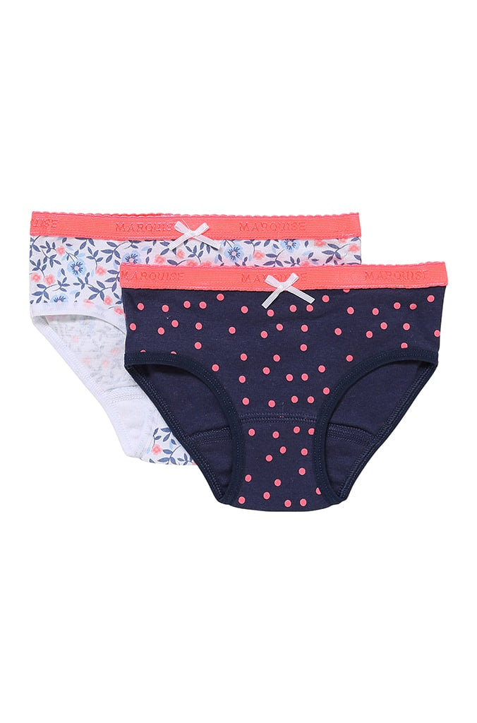 Girls Spot Floral Blue Underwear 2 Pack – Marquise