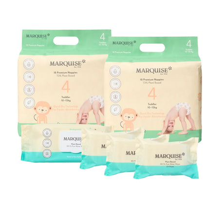 Marquise Hypoallergenic Nappies & Wipes Starter Pack