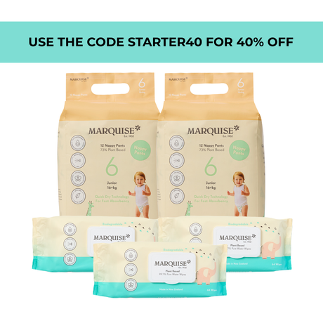 Marquise Hypoallergenic Nappies & Wipes Starter Pack